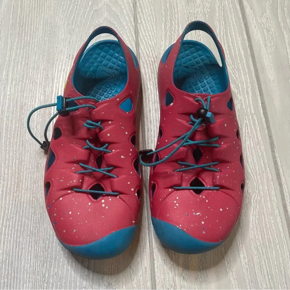 Keen Youth Girls Rio Pink & Blue Paint Splatter Rubber Water Shoes Size  Kids 5